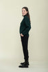 Ella-Cabled Mock Neck